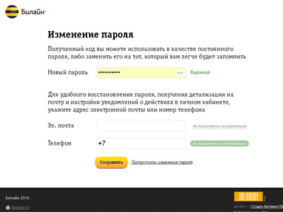 Детализация билайн